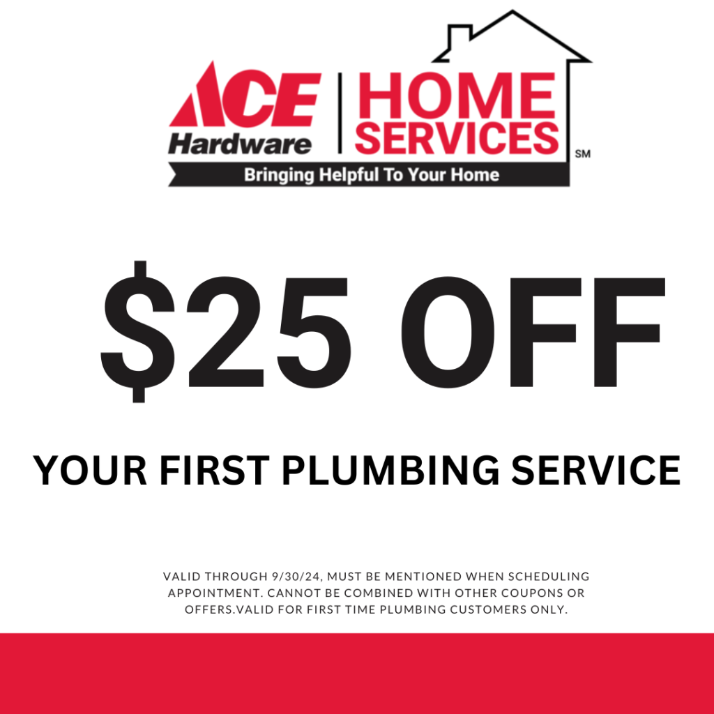 25 Off first plumbing service graphic